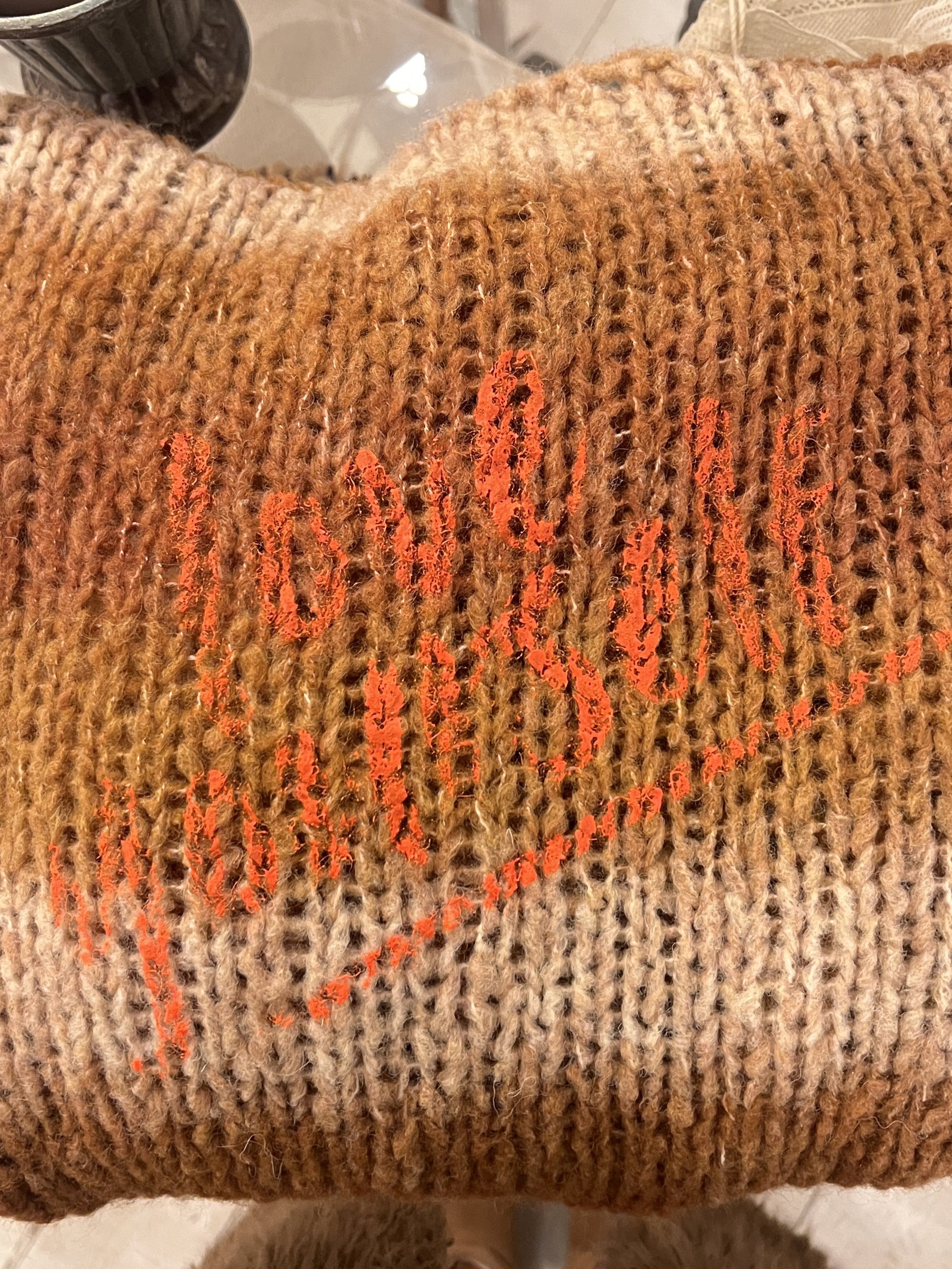 Oversized Strickjacke stripes braun